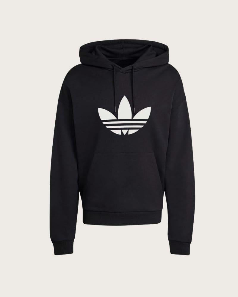 Pánska mikina s kapucňou ADIDAS ORIGINALS TREFOIL HOODY BLACK WHITE – fotka 6