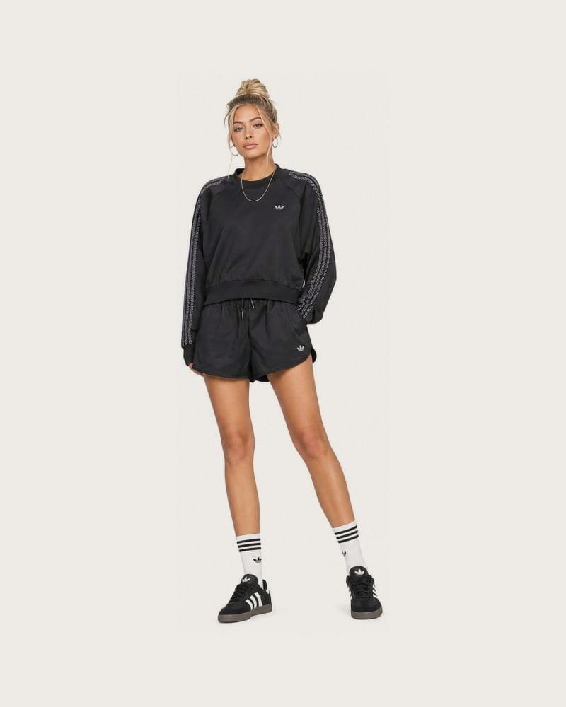 Dámska mikina ADIDAS ORIGINALS PEARL CREW BLACK – fotka 3