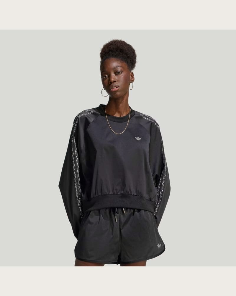 Dámska mikina ADIDAS ORIGINALS PEARL CREW BLACK – fotka 4