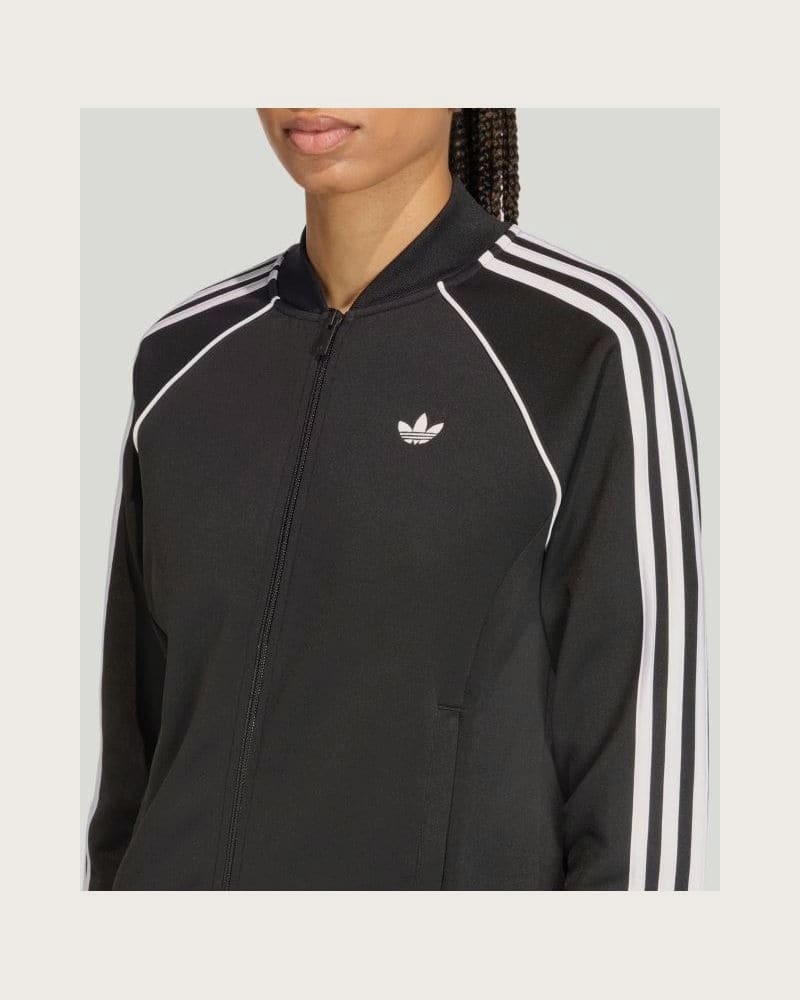 Dámska mikina so zipsom ADIDAS ORIGINALS SST TT- BLACK WHITE – fotka 4