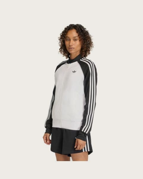 Dámska mikina so zipsom ADIDAS ORIGINALS SST TT WHITE BLACK