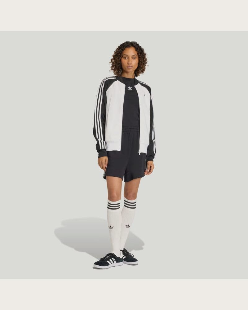 Dámska mikina so zipsom ADIDAS ORIGINALS SST TT WHITE BLACK – fotka 4
