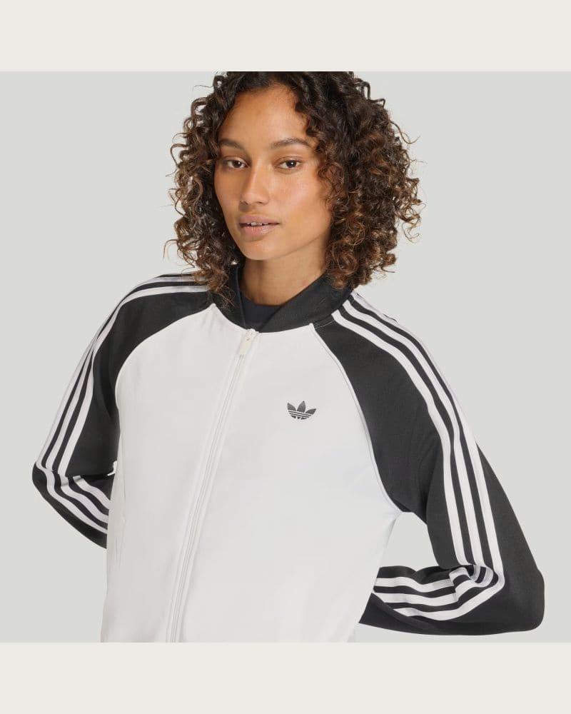 Dámska mikina so zipsom ADIDAS ORIGINALS SST TT WHITE BLACK – fotka 5