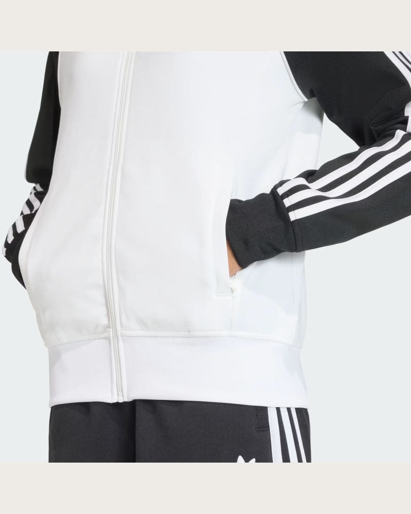 Dámska mikina so zipsom ADIDAS ORIGINALS SST TT WHITE BLACK – fotka 6