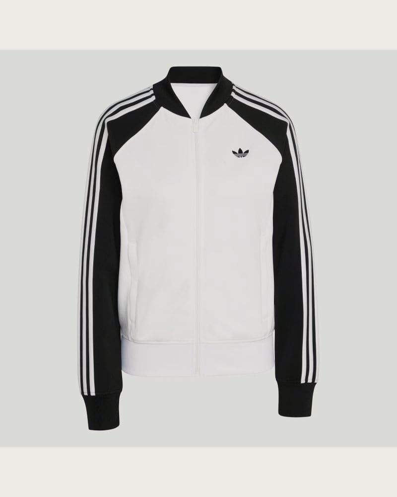 Dámska mikina so zipsom ADIDAS ORIGINALS SST TT WHITE BLACK – fotka 7