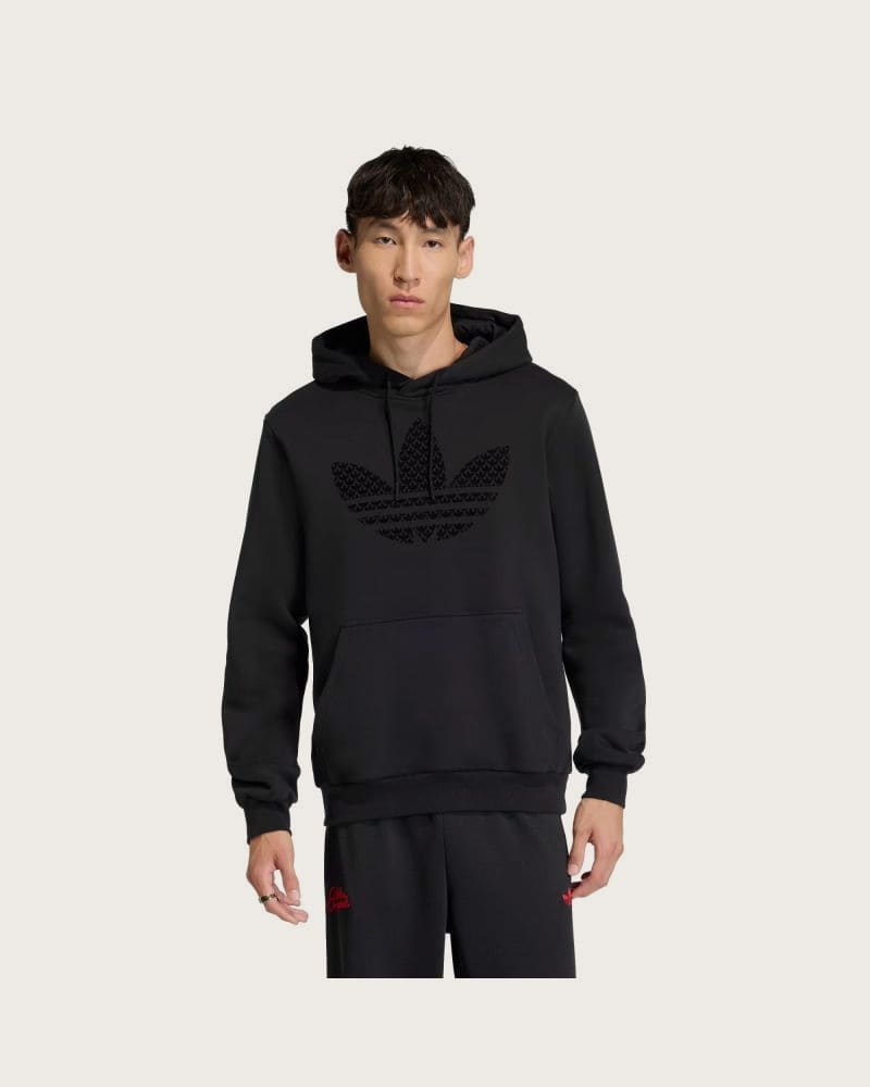 Pánska mikina s kapucňou ADIDAS ORIGINALS MONOGRAM HD BLACK – fotka 2