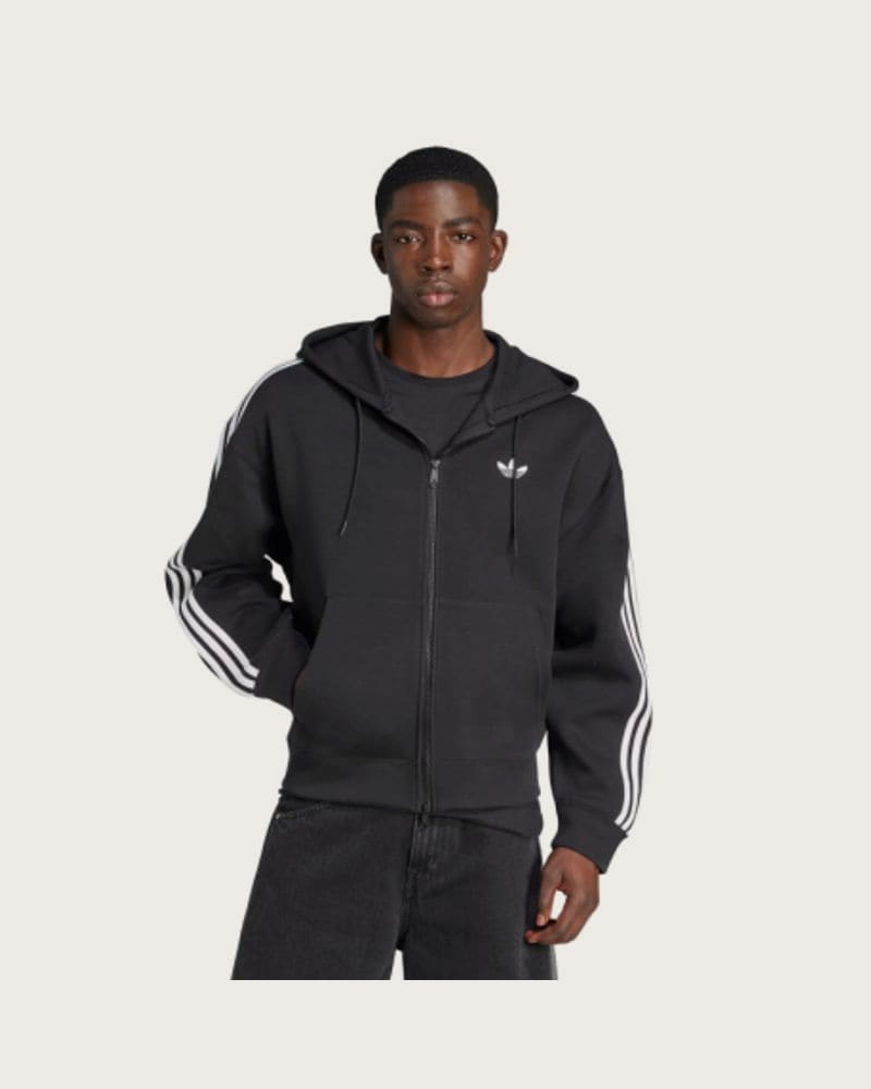 Pánska mikina so zipsom ADIDAS ORIGINALS SPACER HOODIE BLACK