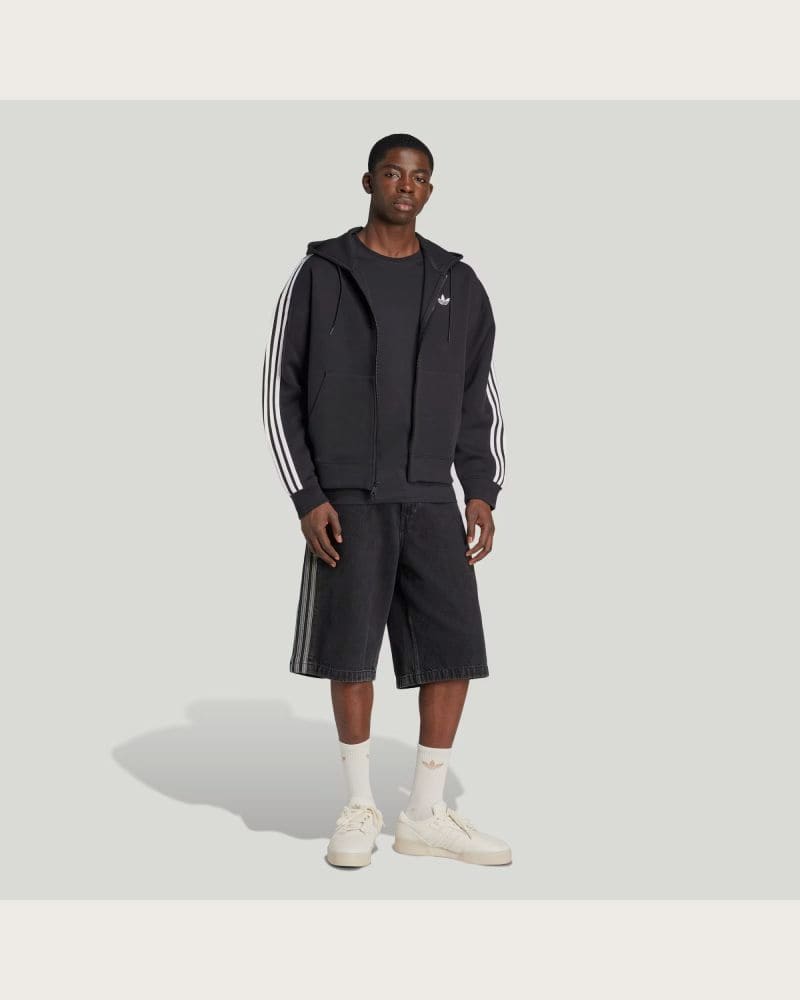 Pánska mikina so zipsom ADIDAS ORIGINALS SPACER HOODIE BLACK – fotka 4