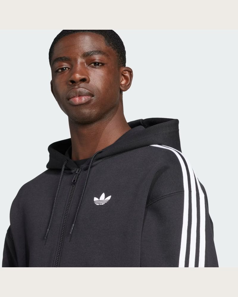 Pánska mikina so zipsom ADIDAS ORIGINALS SPACER HOODIE BLACK – fotka 5