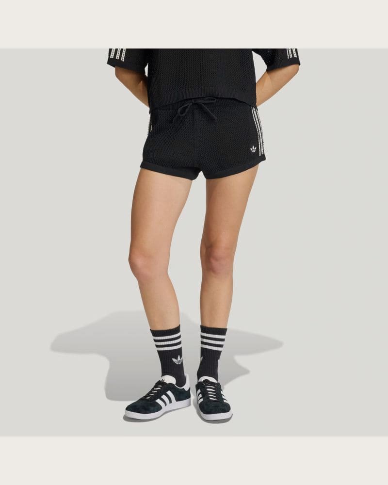 Dámske kraťasy ADIDAS ORIGINALS CROCHET SHORTS BLACK – fotka 2