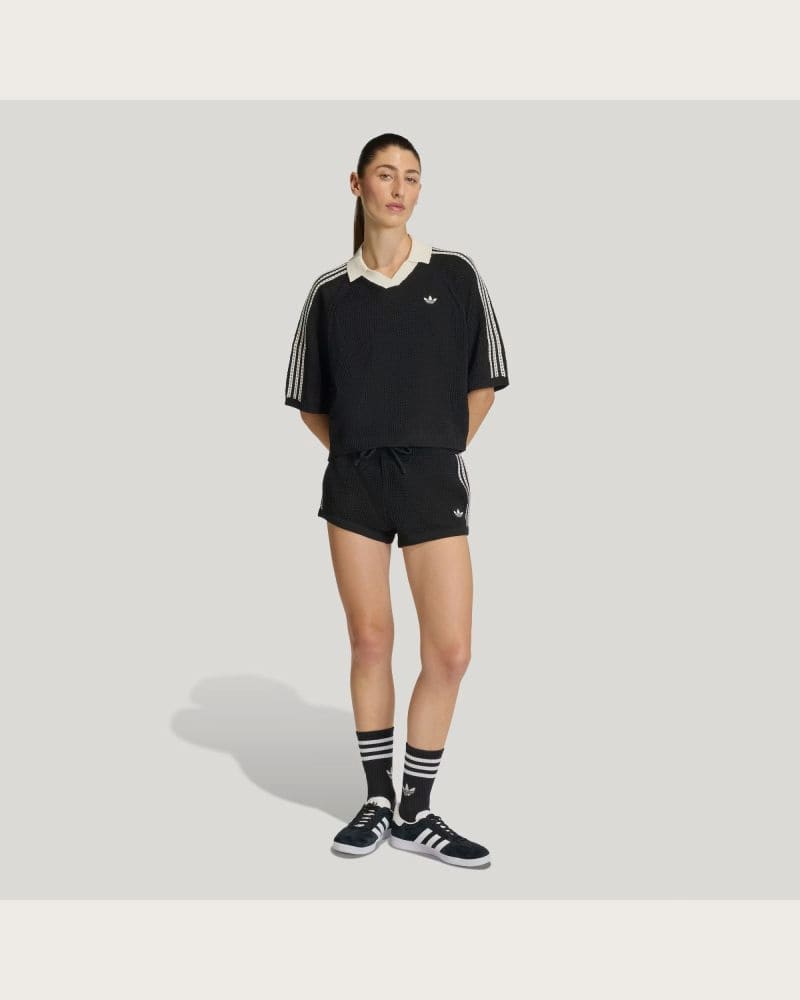 Dámske kraťasy ADIDAS ORIGINALS CROCHET SHORTS BLACK – fotka 4