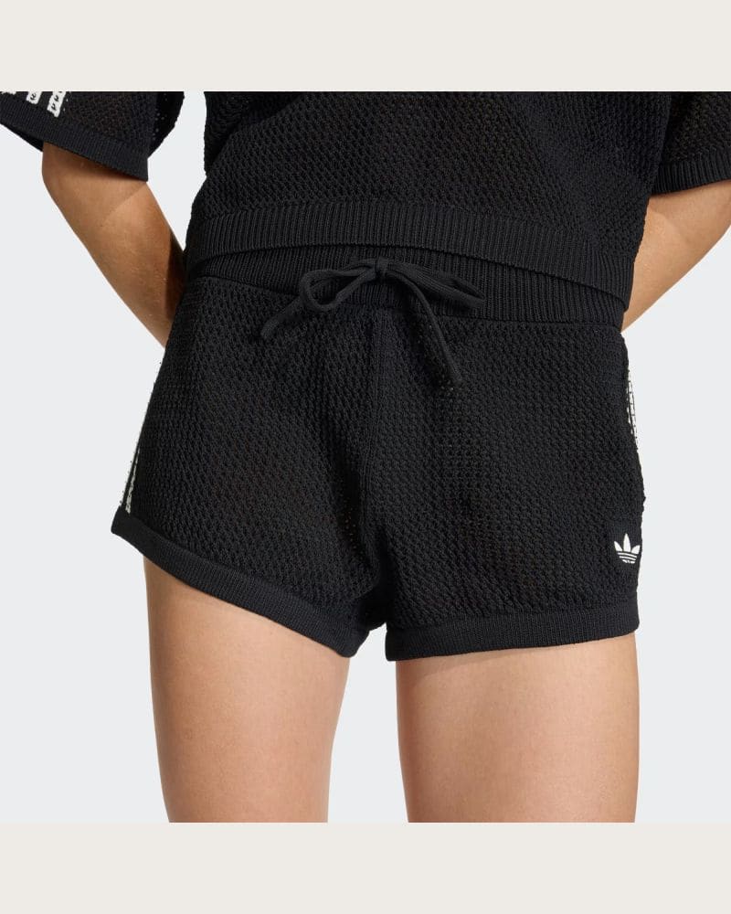 Dámske kraťasy ADIDAS ORIGINALS CROCHET SHORTS BLACK – fotka 5