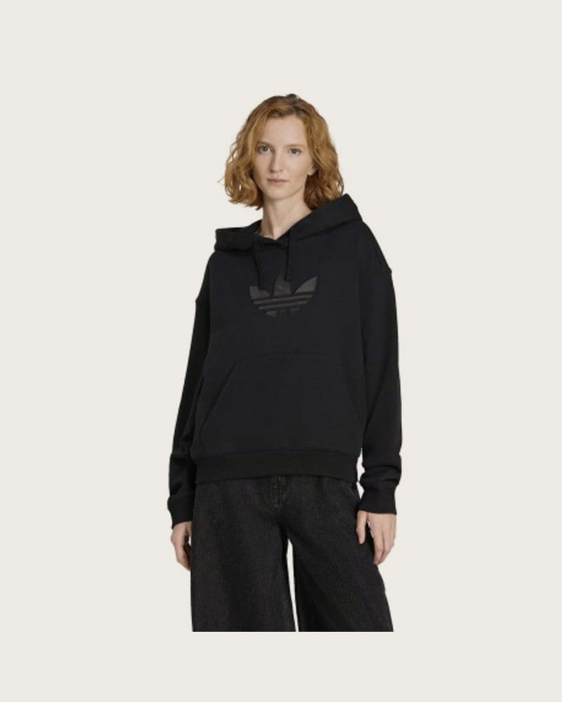 Dámska mikina s kapucňou ADIDAS ORIGINALS TREFOIL HOODIE BLACK