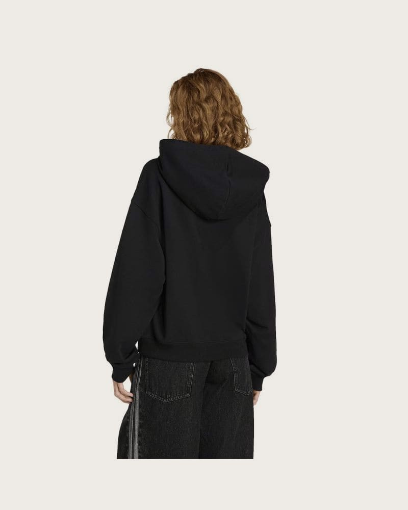 Dámska mikina s kapucňou ADIDAS ORIGINALS TREFOIL HOODIE BLACK – fotka 2