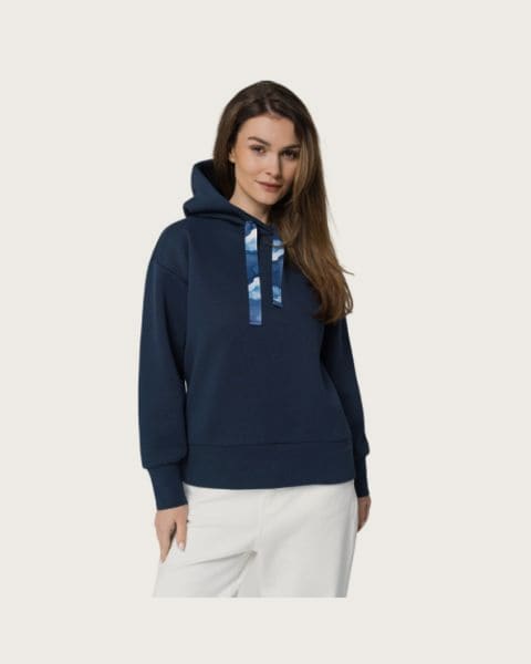 Dámska mikina s kapucňou VOLCANO B-CALIS-601-BLUE