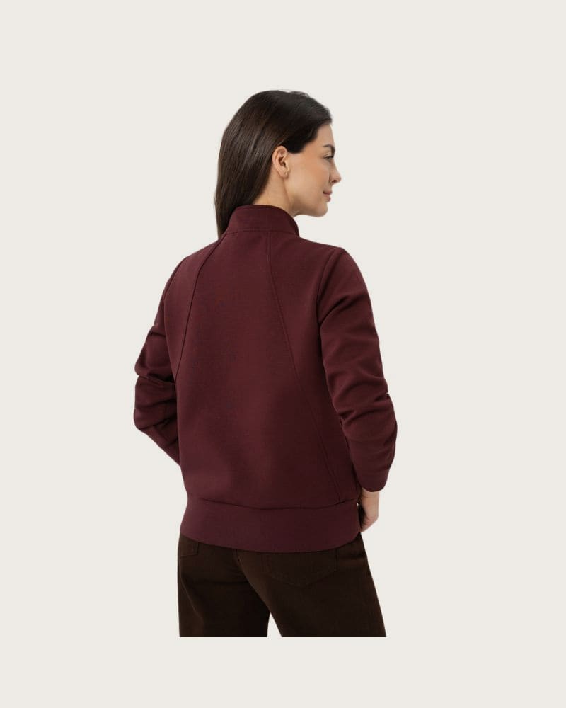 Dámska mikina so zipsom VOLCANO B-NOVA-403-BURGUNDY – fotka 3