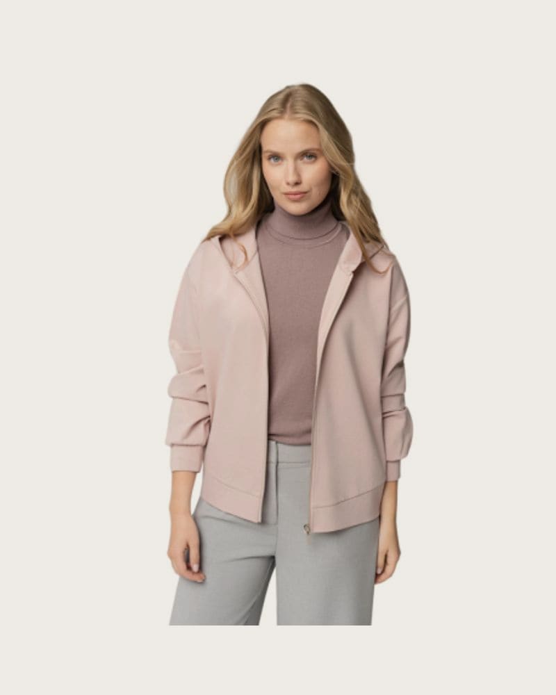 Dámska mikina so zipsom VOLCANO B-CASSI-401-PINK