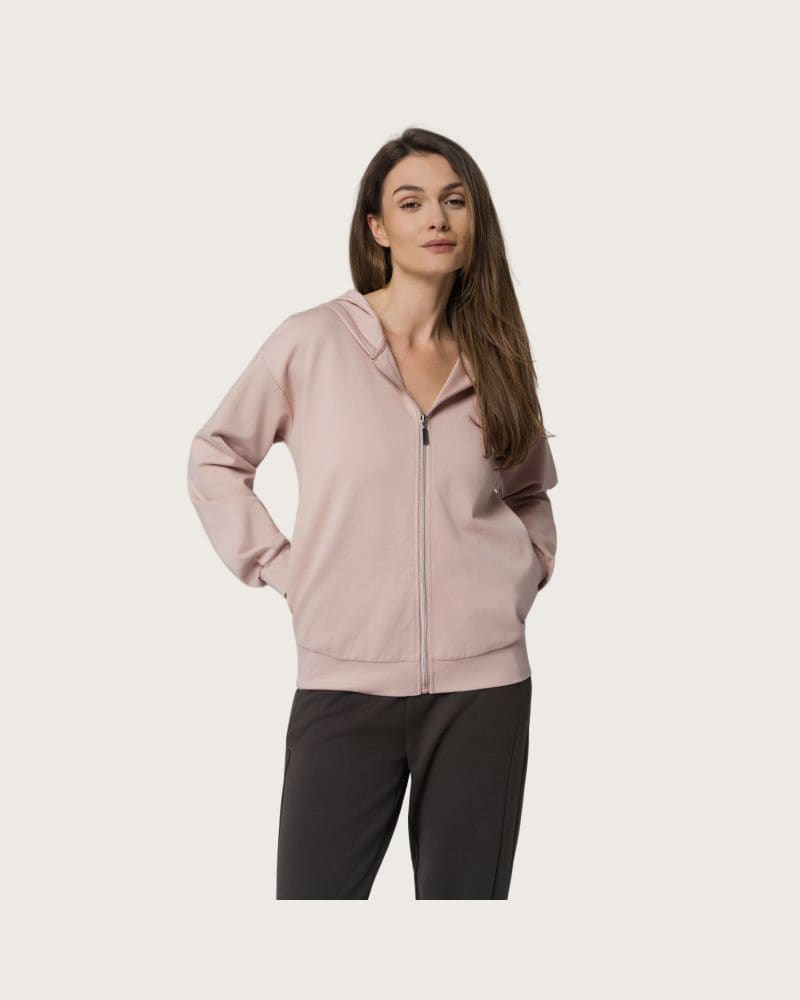 Dámska mikina so zipsom VOLCANO B-CASSI-401-PINK – fotka 4