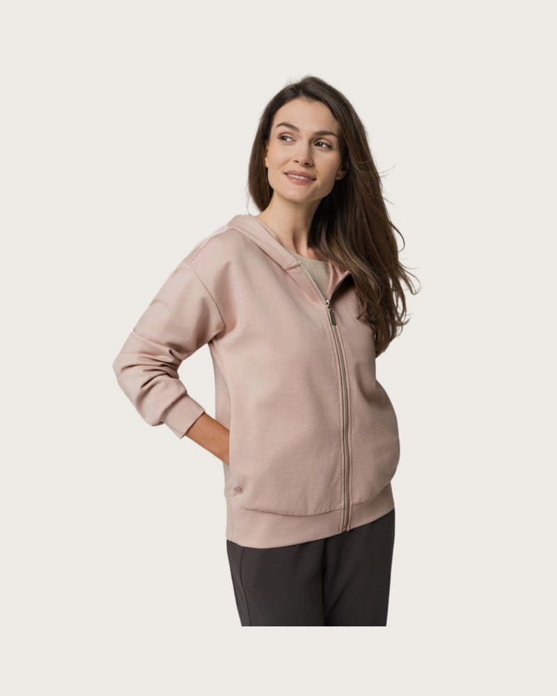 Dámska mikina so zipsom VOLCANO B-CASSI-401-PINK – fotka 5