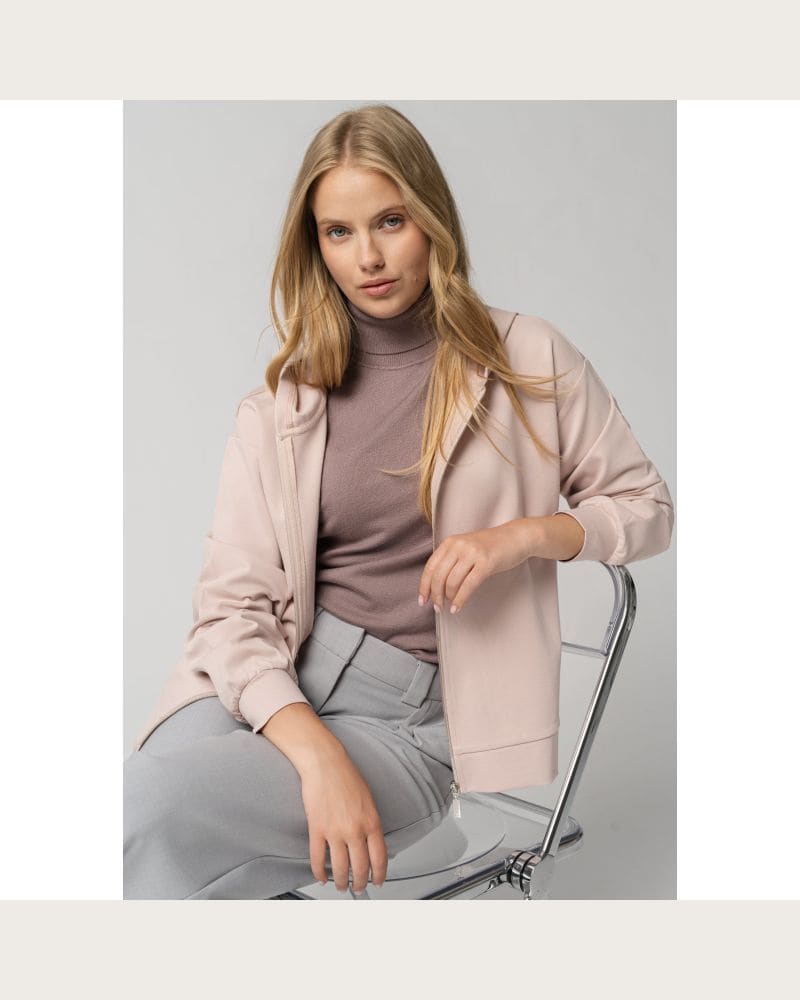 Dámska mikina so zipsom VOLCANO B-CASSI-401-PINK – fotka 7