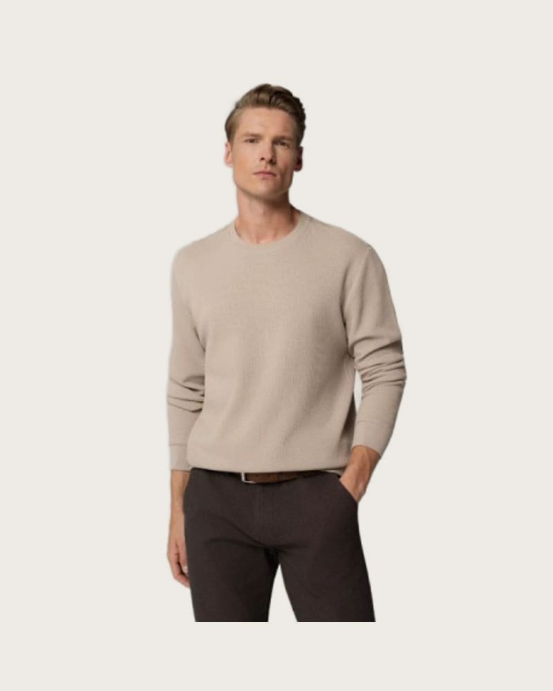 Pánska mikina VOLCANO B-TONE-102-BEIGE