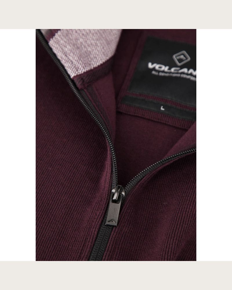 Pánska mikina so zipsom VOLCANO B-GLOR-403-BURGUNDY – fotka 6