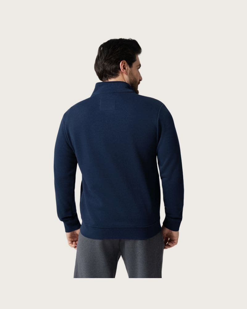 Pánska zateplená mikina so zipsom VOLCANO B-POPLAR-600-NAVY – fotka 3