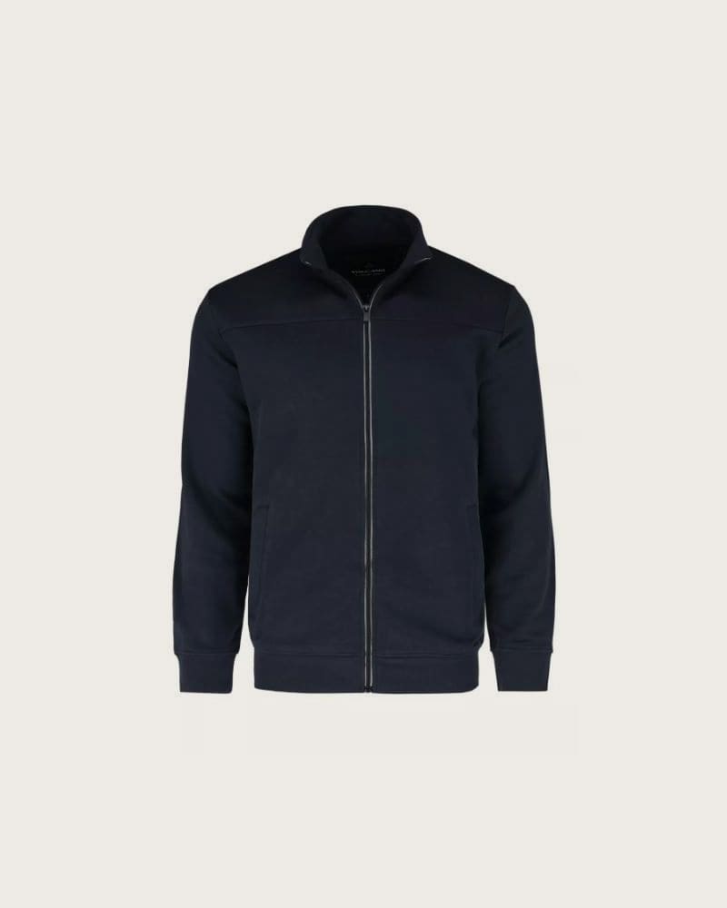 Pánska zateplená mikina so zipsom VOLCANO B-POPLAR-600-NAVY – fotka 5