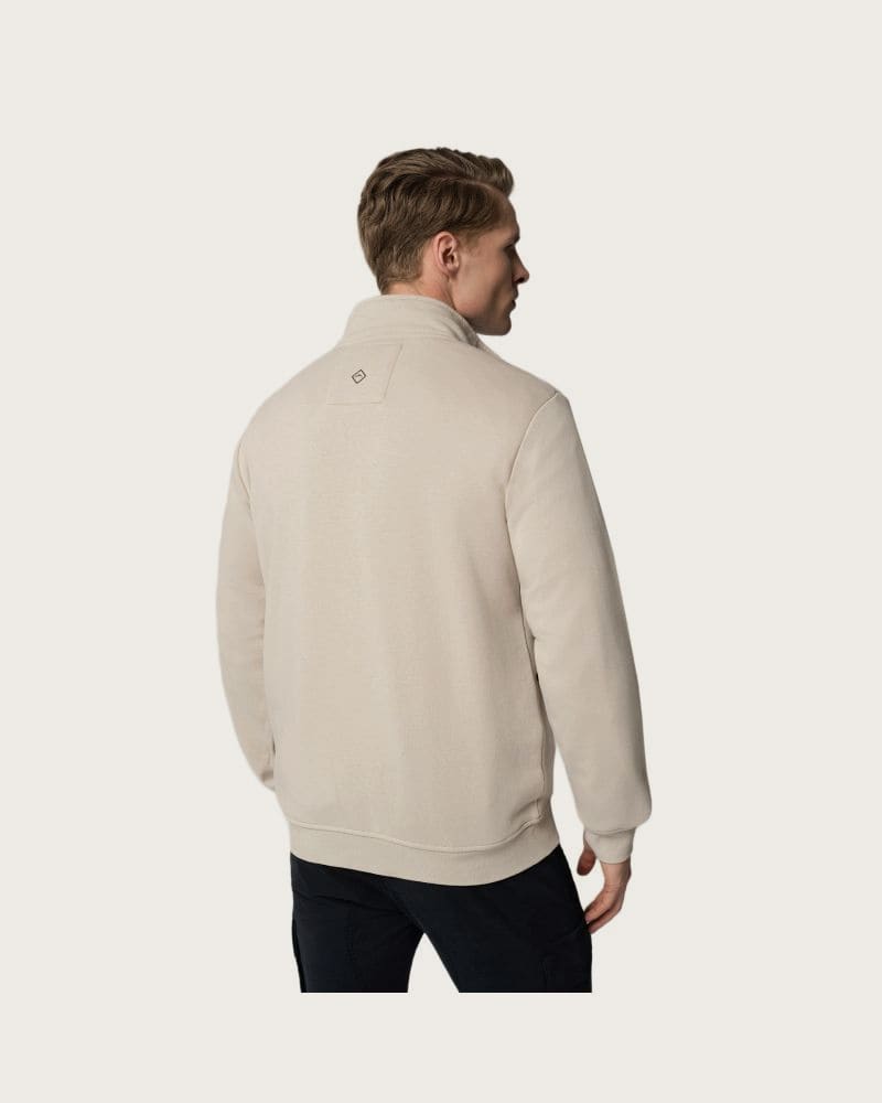 Pánska zateplená mikina so zipsom VOLCANO B-POPLAR-102-BEIGE – fotka 2