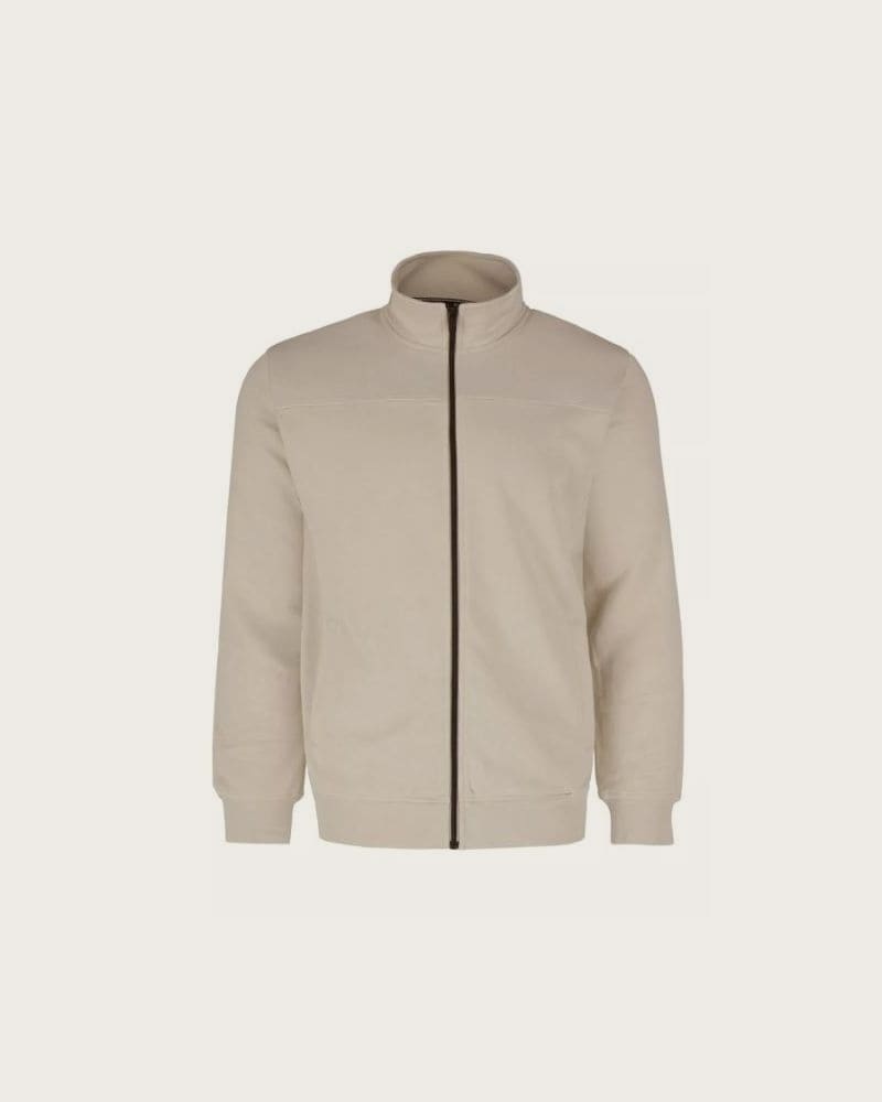 Pánska zateplená mikina so zipsom VOLCANO B-POPLAR-102-BEIGE – fotka 4