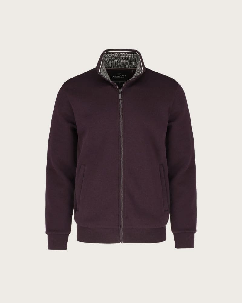 Pánska mikina so zipsom VOLCANO B-LAND-408-PLUM – fotka 4