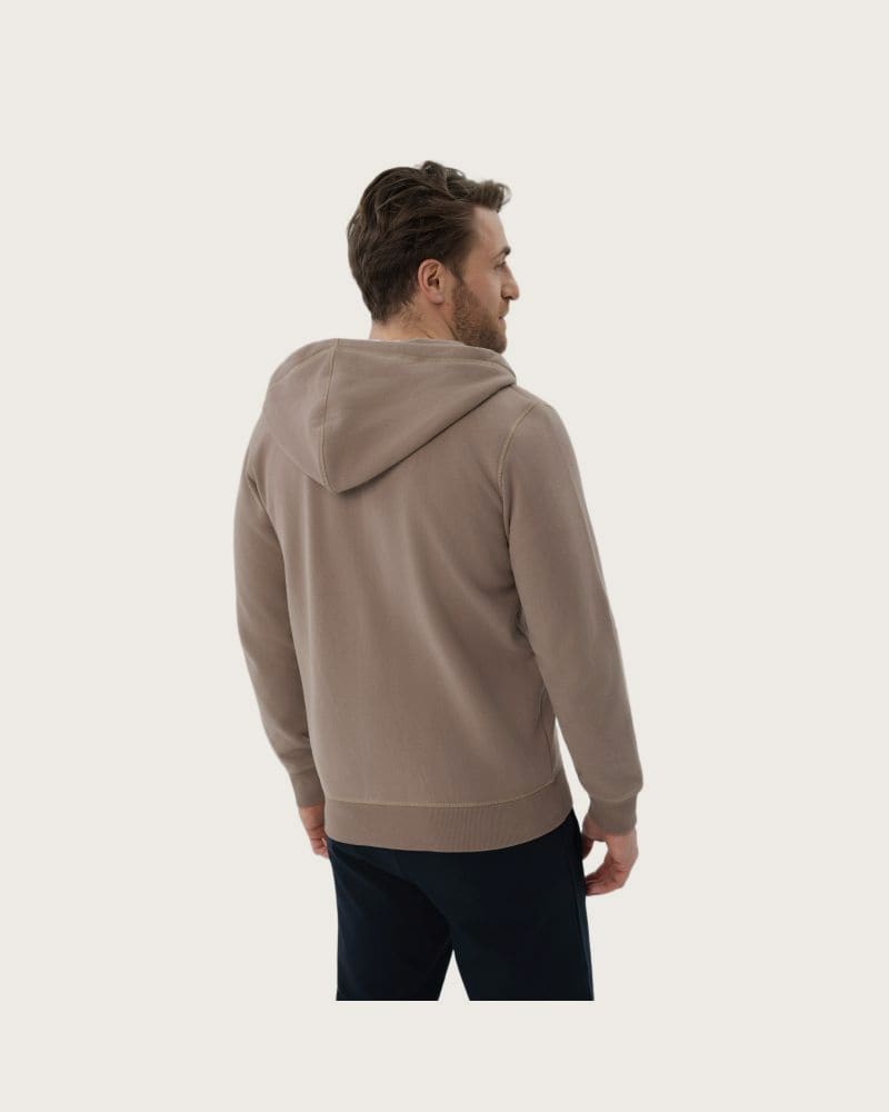 Pánska zateplená mikina so zipsom VOLCANO B-STAR-102-BEIGE – fotka 2