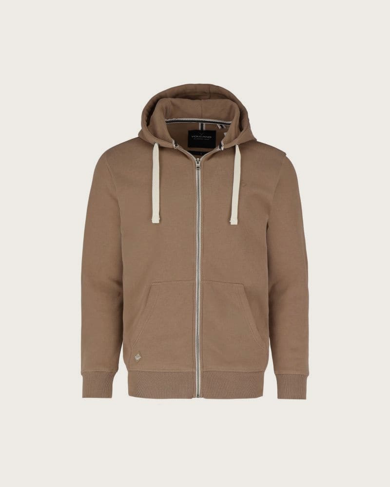 Pánska zateplená mikina so zipsom VOLCANO B-STAR-102-BEIGE – fotka 4