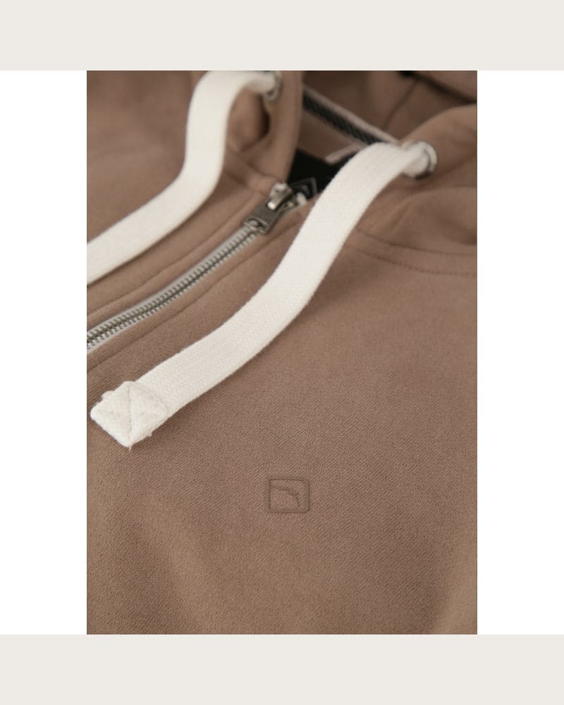 Pánska zateplená mikina so zipsom VOLCANO B-STAR-102-BEIGE – fotka 5