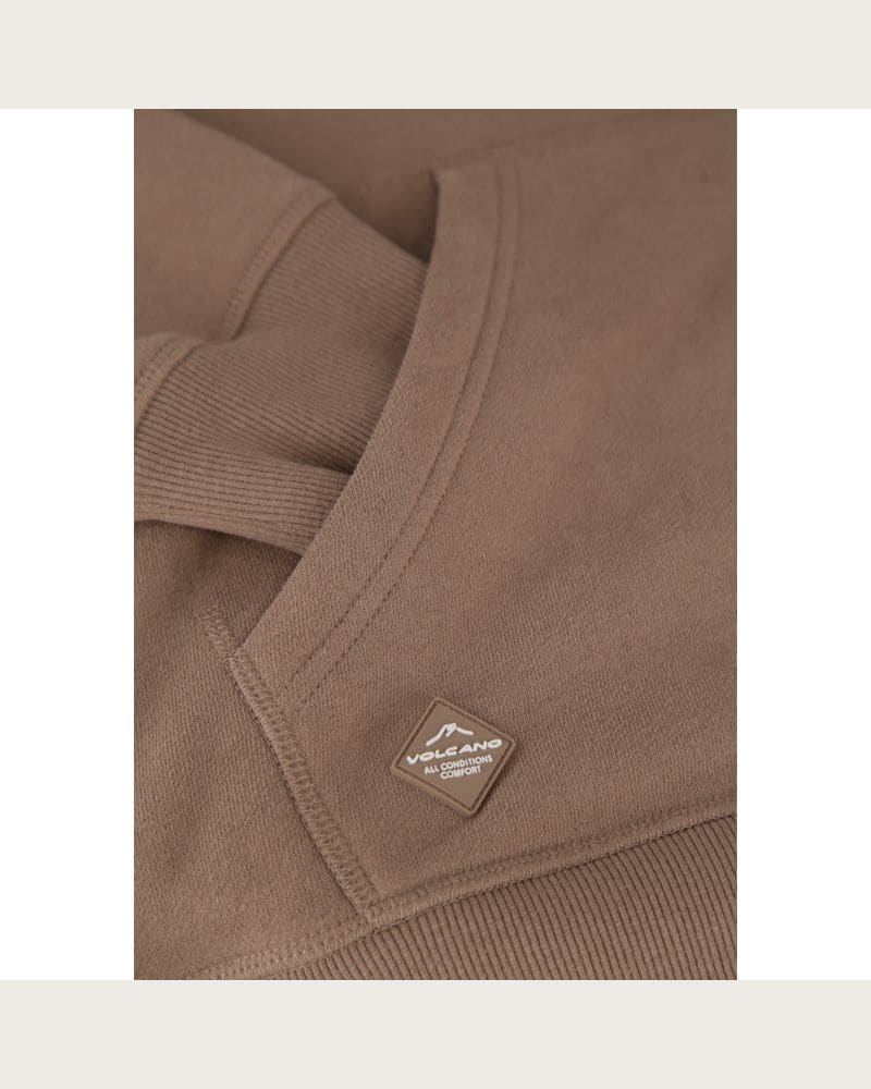 Pánska zateplená mikina so zipsom VOLCANO B-STAR-102-BEIGE – fotka 7