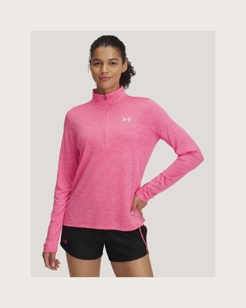 Dámska bežecká mikina s 1 2 zipsom UNDER ARMOUR Tech 1 2 Zip- Twist – fotka 2