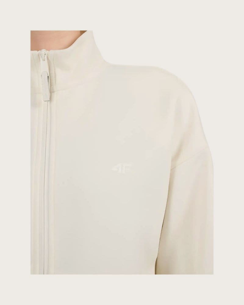 Dámska zateplená mikina so zipsom 4F SWEATSHIRT F2909-11S-OFF WHITE – fotka 3
