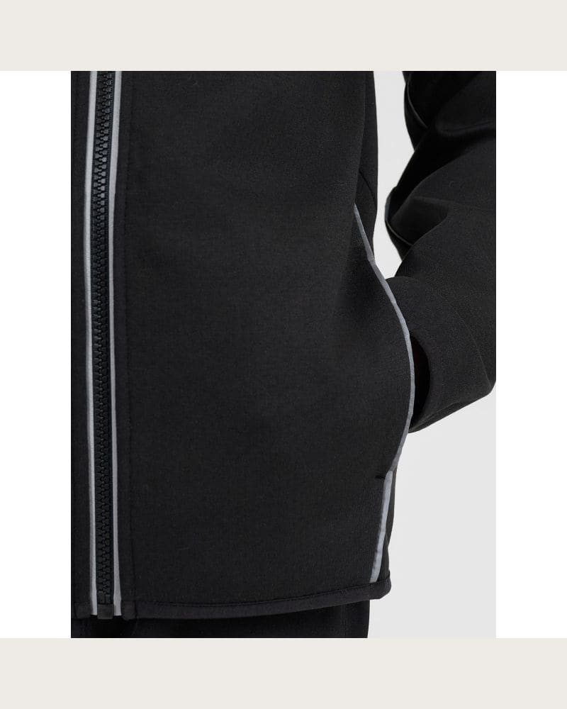 Chlapčenská zateplená tréningová mikina so zipsom 4F JUNIOR SWEATSHIRT FNK M0954-20S-DEEP BLACK – fotka 5
