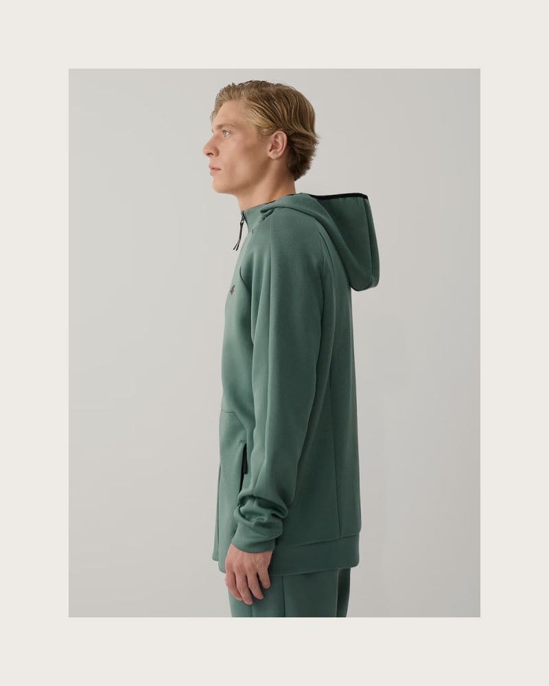 Pánska tréningová mikina so zipsom 4F SWEATSHIRT FNK M0893-42S-LIGHT GREEN – fotka 3