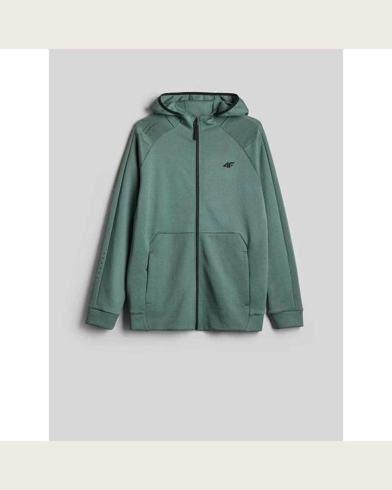 Pánska tréningová mikina so zipsom 4F SWEATSHIRT FNK M0893-42S-LIGHT GREEN – fotka 7