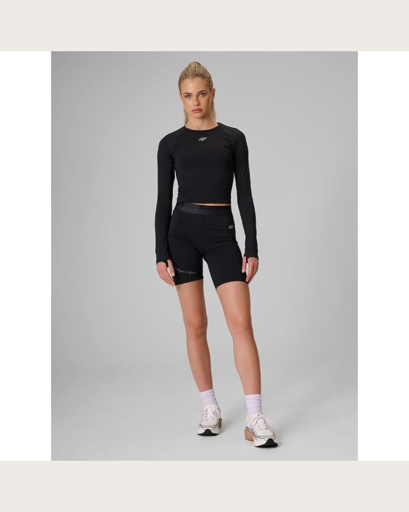 Dámske tréningové kraťasy 4F SHORT TIGHTS FNK F122-20S-DEEP BLACK – fotka 3