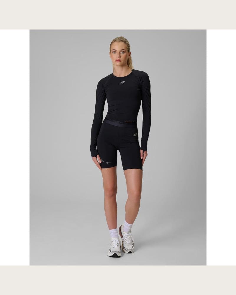 Dámske tréningové kraťasy 4F SHORT TIGHTS FNK F122-20S-DEEP BLACK – fotka 4