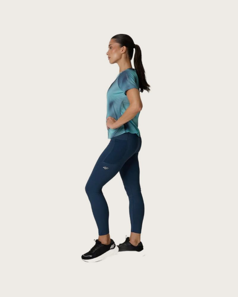 Dámske bežecké zateplené legíny 4F TIGHTS FNK F474-31S-NAVY – fotka 3