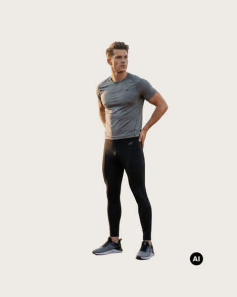 Pánske kompresné legíny 4F TIGHTS FNK M538-20S-DEEP BLACK