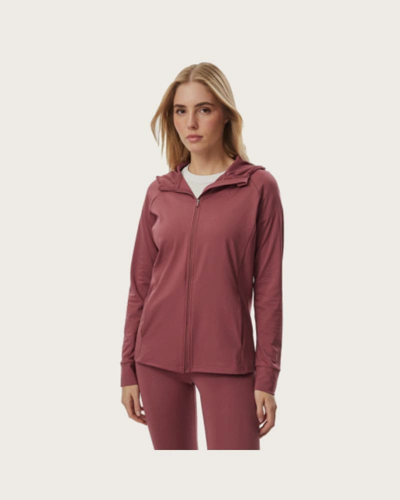 Dámska zateplená tréningová mikina so zipsom 4F SWEATSHIRT FNK F0946-60S-BURGUNDY