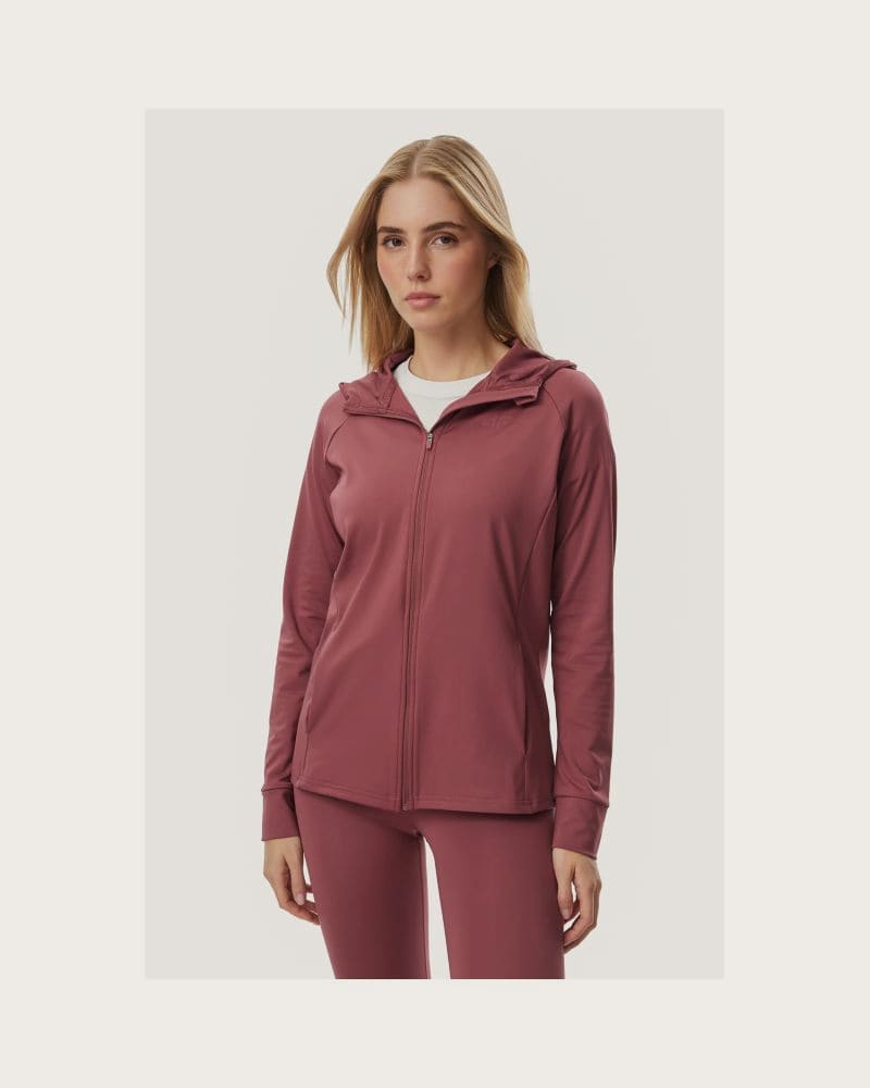 Dámska zateplená tréningová mikina so zipsom 4F SWEATSHIRT FNK F0946-60S-BURGUNDY – fotka 2