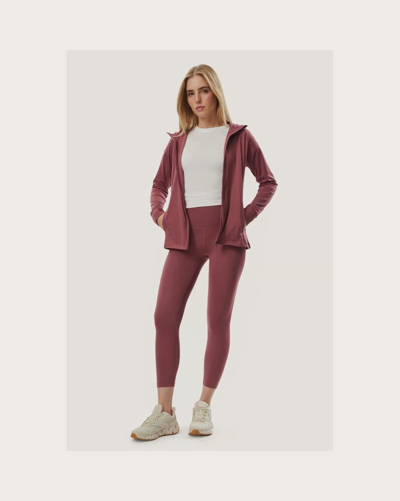 Dámska zateplená tréningová mikina so zipsom 4F SWEATSHIRT FNK F0946-60S-BURGUNDY – fotka 4
