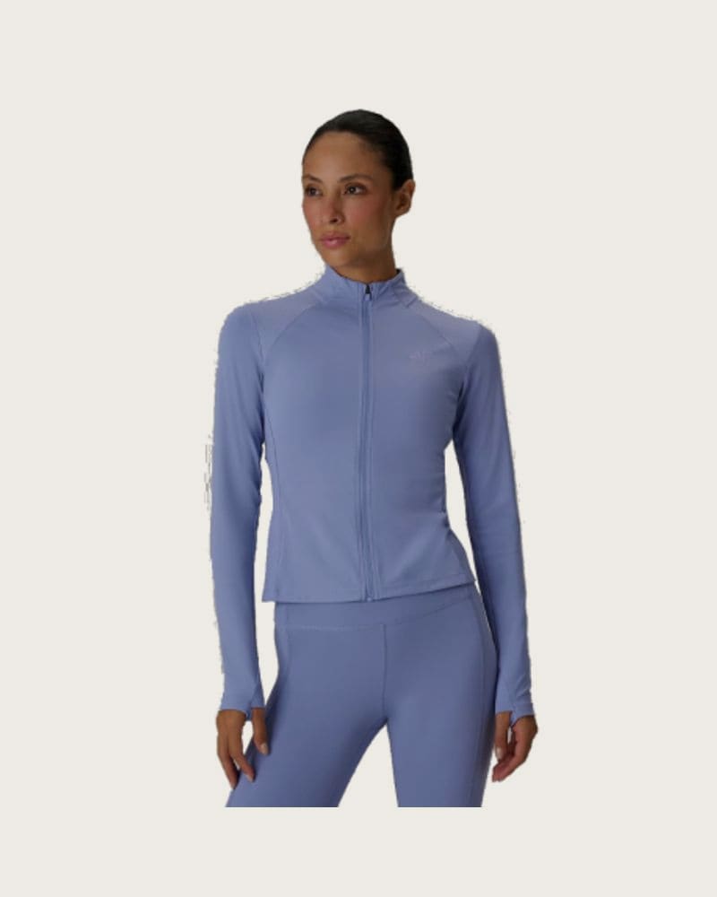 Dámska zateplená tréningová mikina so zipsom 4F SWEATSHIRT FNK F0917-34S-LIGHT BLUE