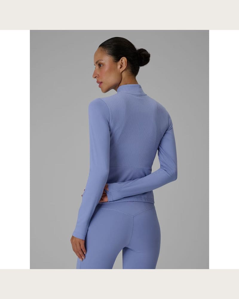 Dámska zateplená tréningová mikina so zipsom 4F SWEATSHIRT FNK F0917-34S-LIGHT BLUE – fotka 4