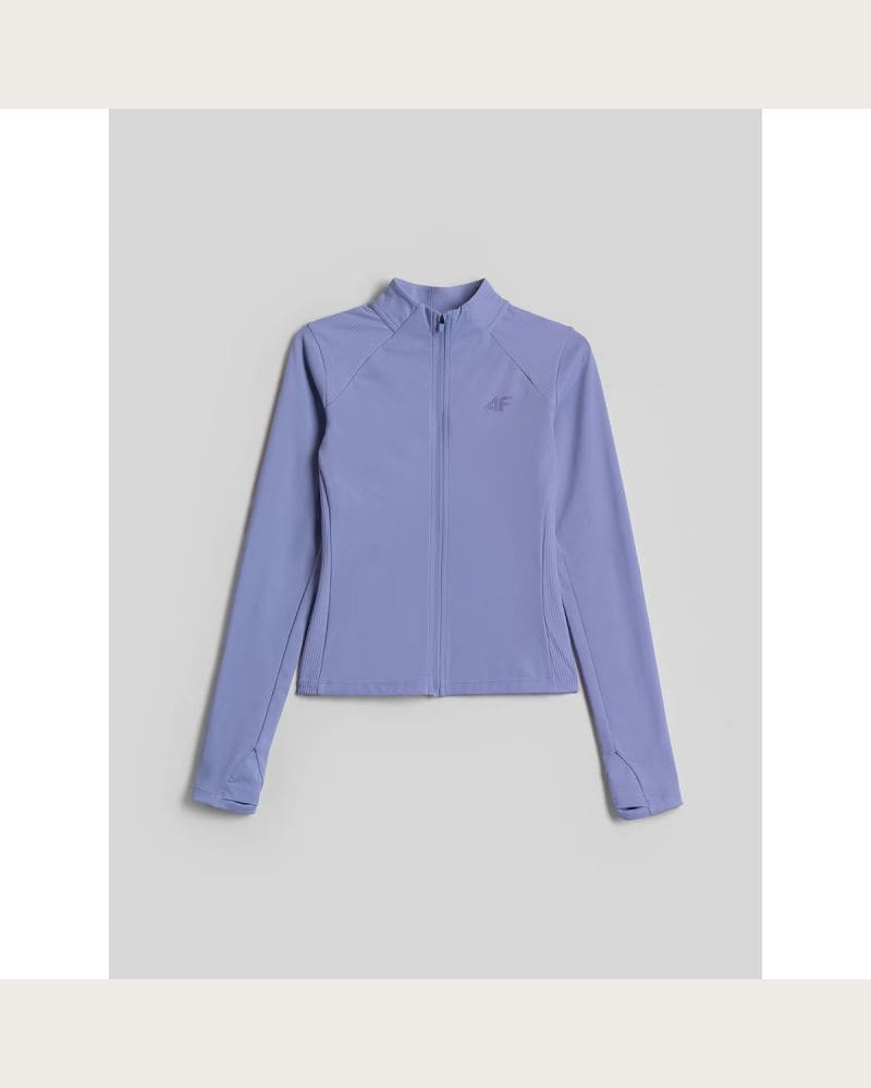Dámska zateplená tréningová mikina so zipsom 4F SWEATSHIRT FNK F0917-34S-LIGHT BLUE – fotka 7